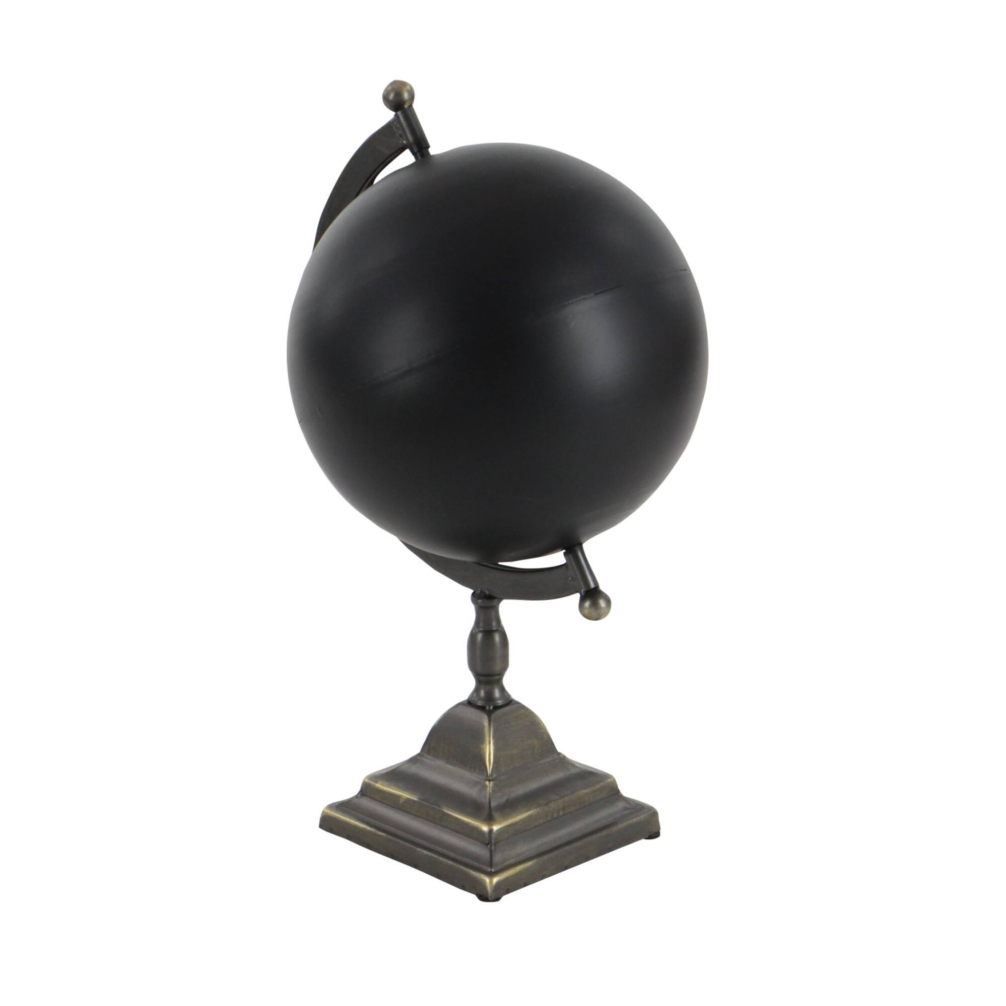 18" Black Iron Industrial Globe